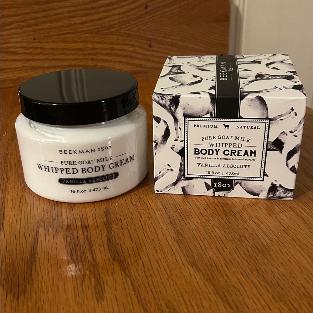 NIB 16 oz Beekman 1802 Vanilla Absolute Pure Goat Milk Whipped Body Cream